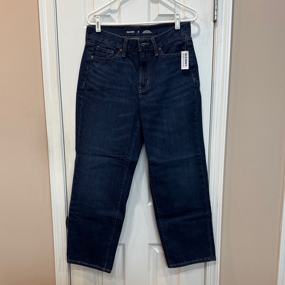 Old Navy Women’s Deep Indigo High-Rise Rigid OG Loose Secret-Smooth Jeans